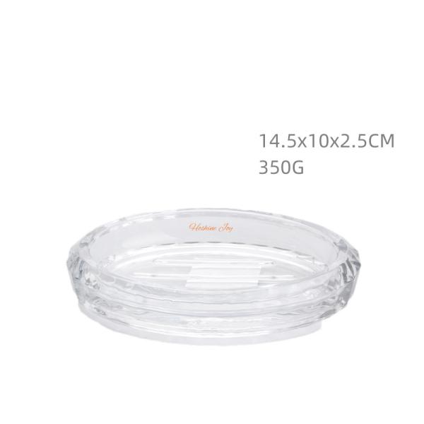Oval Heavy Bar Soap Holdernk Bathroom Glass Dispenser Holder