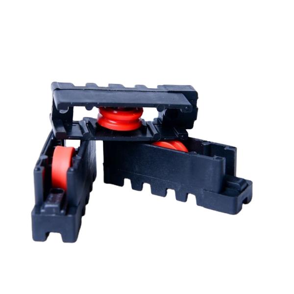 Adjustable PVC Pocket Sliding Plastic Door Roller Fittings Assembly