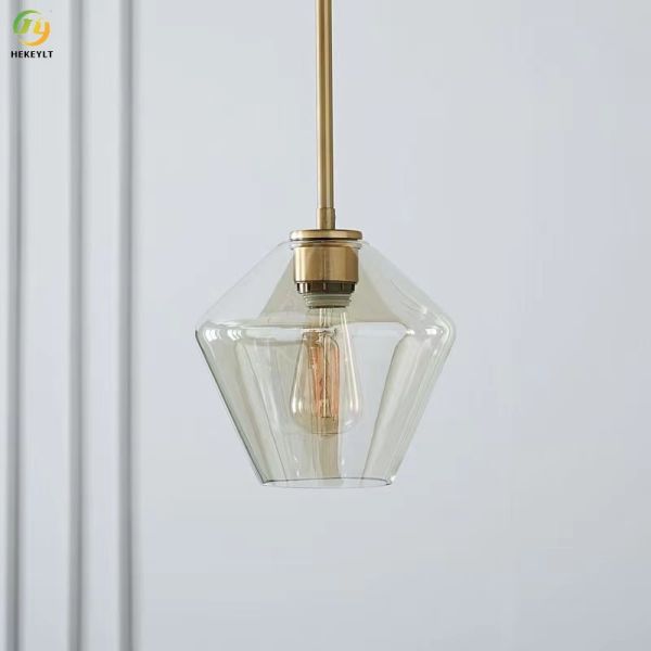 Скандинавский простой стеклянный кулон D30 см, столовая, свет, спальня, творческая личность, американский