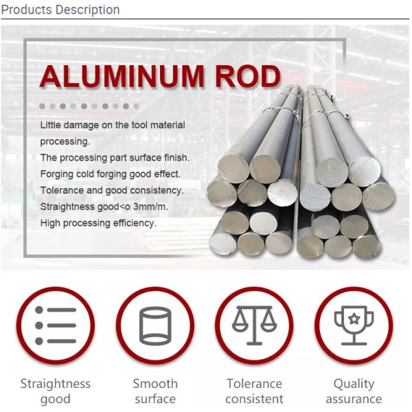 Barra 3003 6mm redonda de alumínio de AISI 3102 8mm Rod 10mm de alumínio