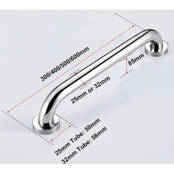 SUS304 Stainless Steel Shower Handle , Multipurpose Bathroom Safety Bars ODM