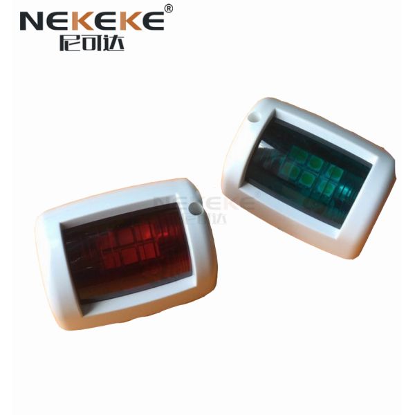 Waterproof Marine LED Navigation Light Red Green Lens 12V With ABS Plastic Housing