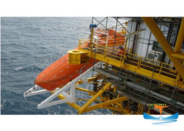China FRP Free Fall Enclosed Lifeboat Fast Rescue Boat