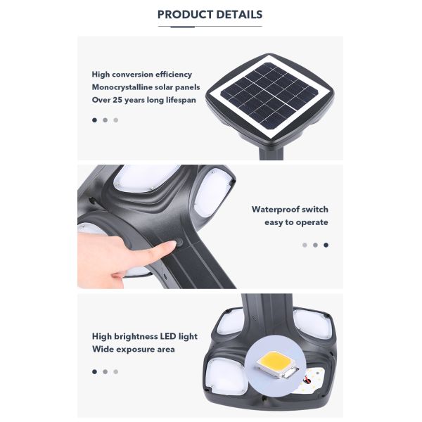 Аттестованная CE тропа СИД квадратного ландшафта солнечная освещает IP65 для вилл декоративных
