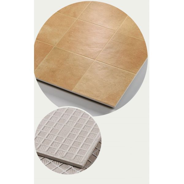 Anti-Slip Light Brown Ceramic Floor Tiles 600x600mm AAA Grade