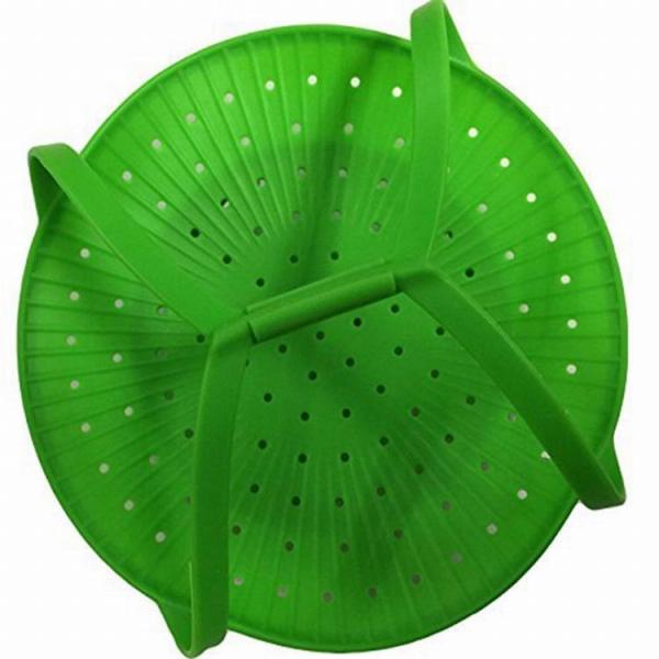 Kitchen Red Top Rated Strainer Stovetop Eco-friendly Food Grade Customized Color Logo Silicone Food Steamer in pressure cooker
