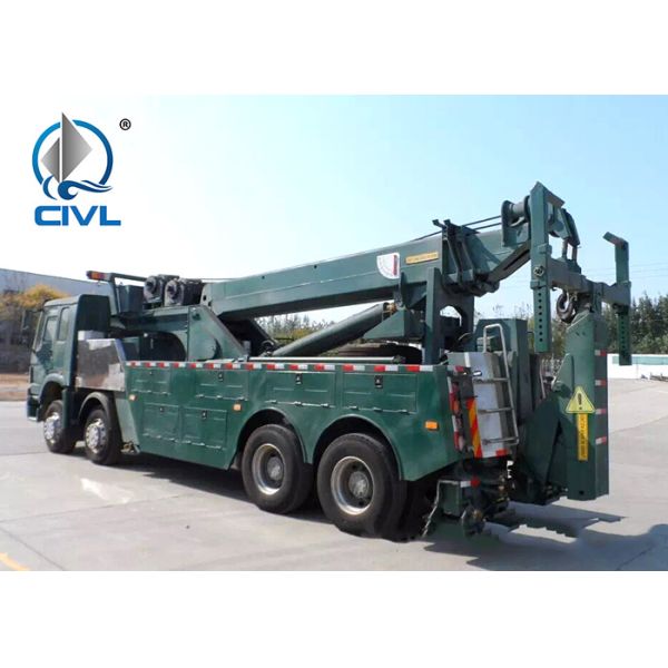 12 Wheel Heavy Duty Wrecker Heavy Rescue Tow Trucks Tow 360 Degree Rotation Crane 60Ton Lifting