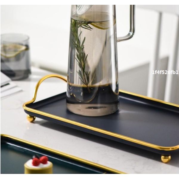 Black Rustproof 7mm Thickness Metal Jewelry Tray