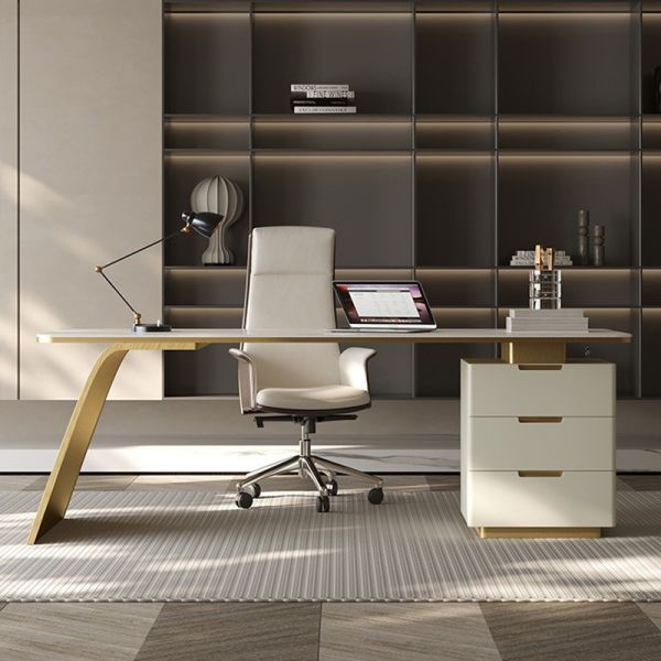 Metal High Grade Boss Computer Desk Multi Shelf Locker Study Writing Desk