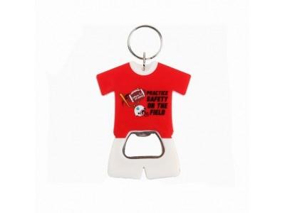 Innovative T Shirt Shape Bottle Opener,Cool promotional gift, casting metal T shirt shape beer bottle opener, printed lo
