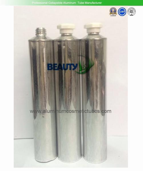 Hair Color Cream Aluminum Empty Cosmetic Tubes 30ml With Black Octagonal Cap