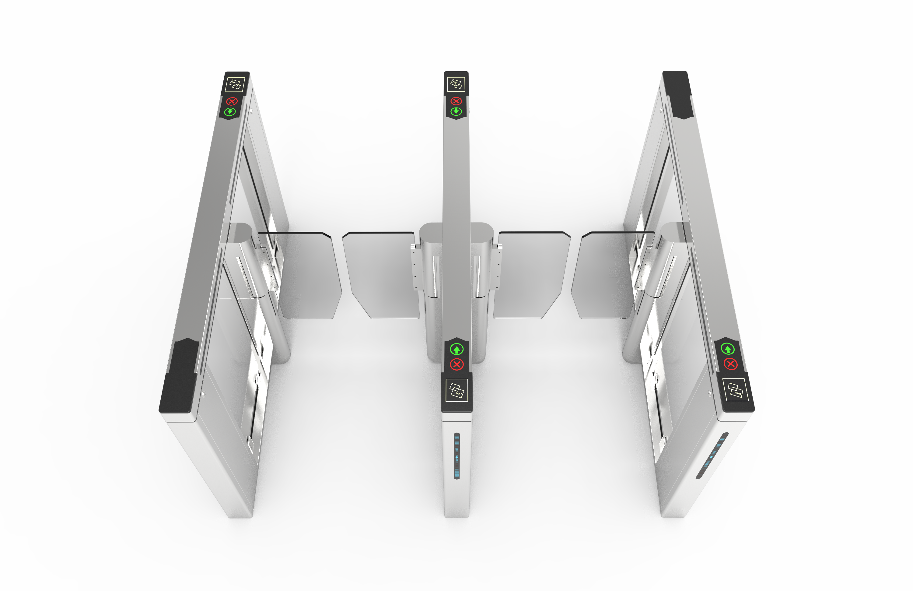 Security Turnstile Gate for Access Control and Pedestrian Management in Commercial and Industrial Facilities