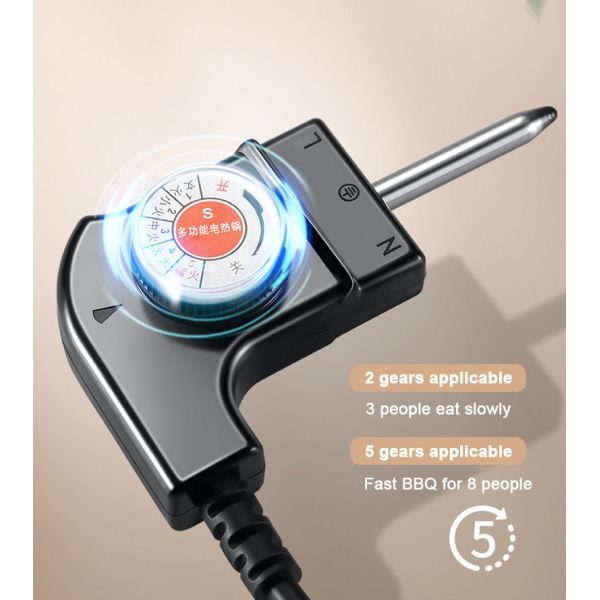 Stone Wood Grain Electric Grills Griddles Skillets 1350W 220V