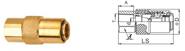 Прессформа латунного быстрого соединения Nitto k одиночная отключенная