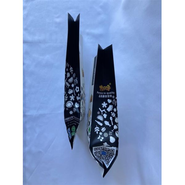 ISO Side Gusset White Kraft Paper Pouches Plastic Laminated Eco Friendly