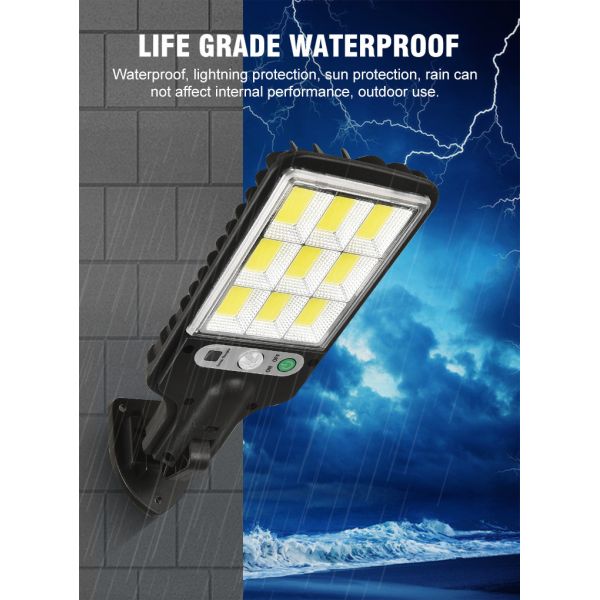 Solar Garden Light High Lumen Sensor Security Wall Street Lamp for Outdoor Lighting