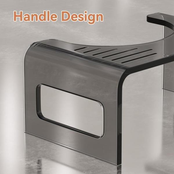 Kids And Adults 7 Height Acrylic Lucite Step Stool Custom Thick For Toilet Bathroom