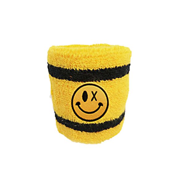 8*8cm Custom Embroidered Sweatbands , Sports Sweat Wristbands Soft Materials