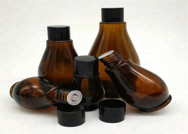 Amber Small Cosmetic Containers , Essential Oil / Brown Empty Cosmetic Containers