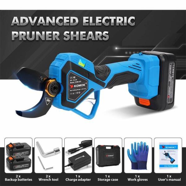 Electric Pruning Shears With 25V Battery and 1000W Brushless Motors