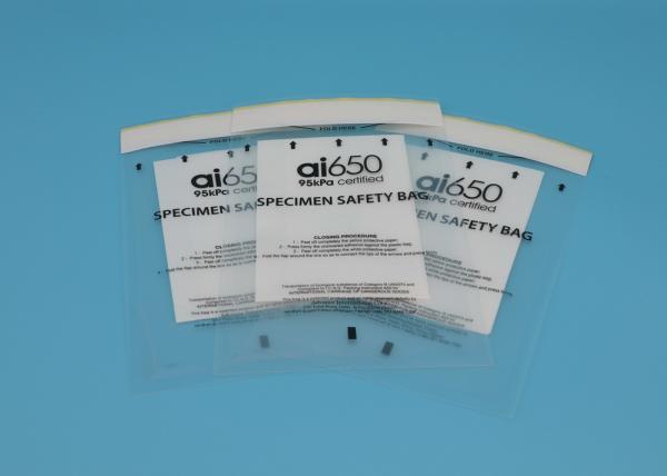 95 KPa Biohazard Specimen Bag Used For Transporting , Biohazard Specimen Packing Bags
