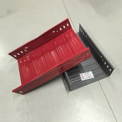Customizable Length Galvanized Steel Solid Bottom Cable Tray 50mm - 300mm / Metal Wire Trough