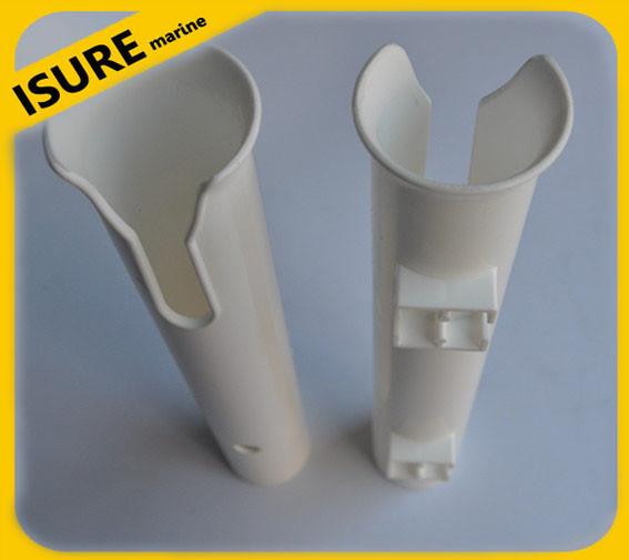 White Boat Plastic Rod Holder Tube Fishing Plastic Rod Holder Rack
