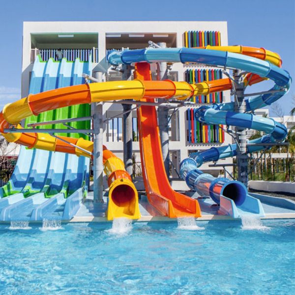 Kids Large Water Amusement Park Equipment Water Slide Aqua Parks Childrens Splash Pad