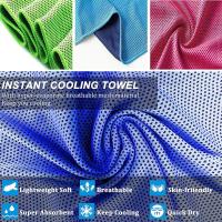 Custom Multi-color Quick Dry Cool Cold Feeling Ice Neck Towel Gym Long Sports Microfiber Cooling Towels