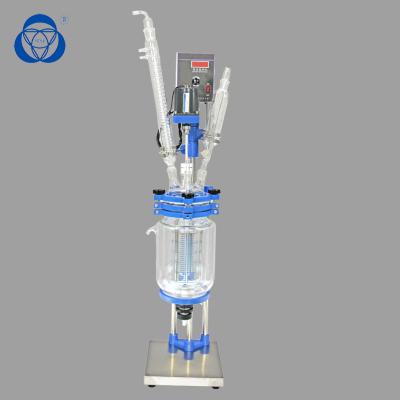 PTFE Sealing Chemical Glass Reactor , Glass Batch Reactor Industrial Applied