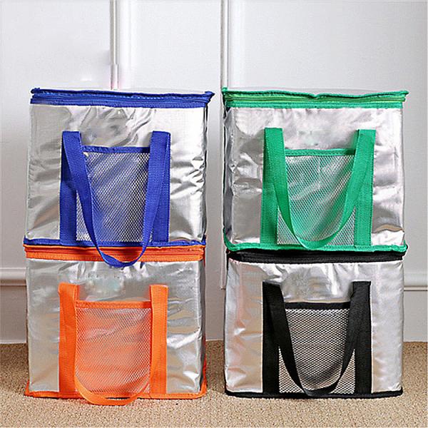 Grande serviço isolado térmico alaranjado do OEM de EPE Tote Lunch Bag