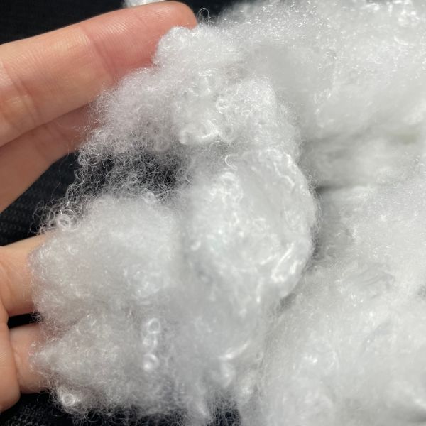 2.8D*32MM PBT PET Composite Staple Fiber, Latent Crimp High Elastic Fiber for Knitting Apparel  Excellent Spinnability filling Fiber