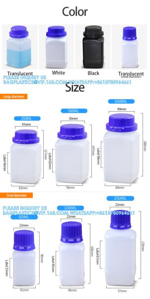 100ml Reagent Plastic Bottle White Empty HDPE Bottles With Inner Cover For Chemical Liquid Powder Storage