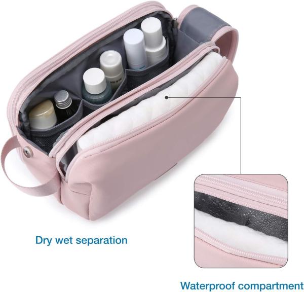 Kit rose Dopp Résistant à l'eau Rasier maquillage cosmétique Sac de voyage personnalisé Pour les femmes