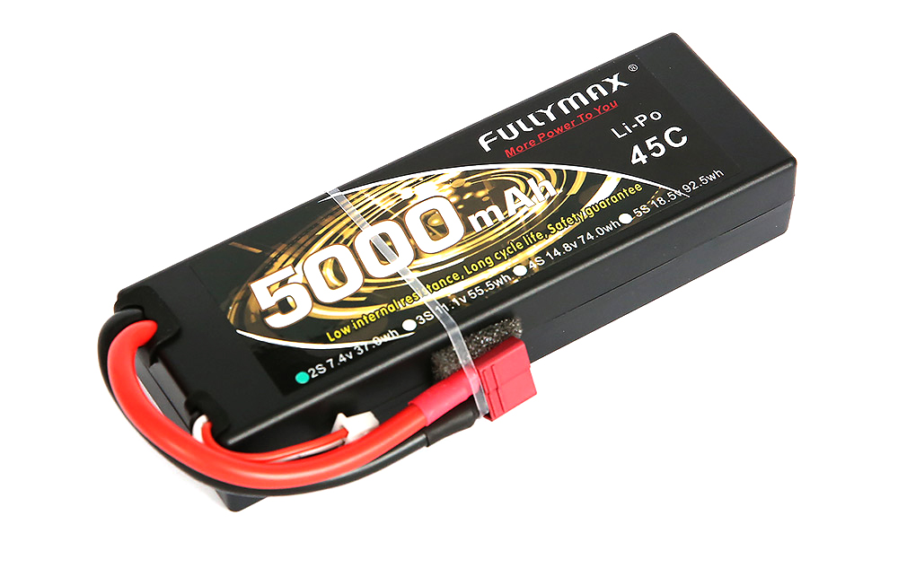 батарея 7.4v полимера лития автомобильного аккумулятора 5000mah 45C 2S Lipo Rc