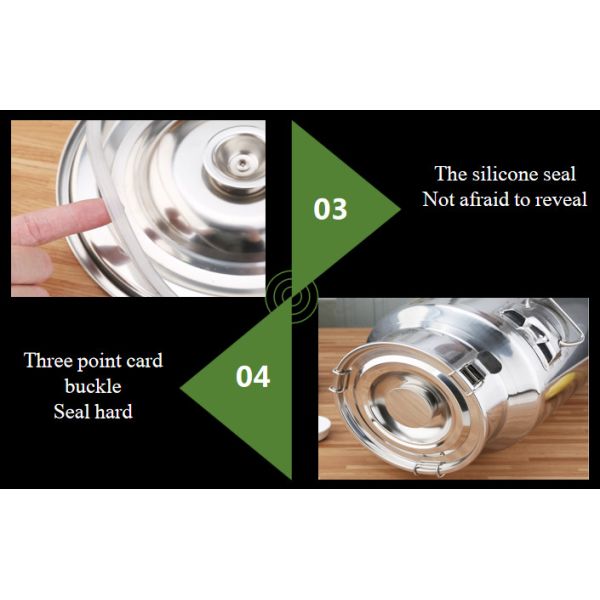 30L герметически закрыванная кухней консервная банка молока хранения зерна риса SUS304