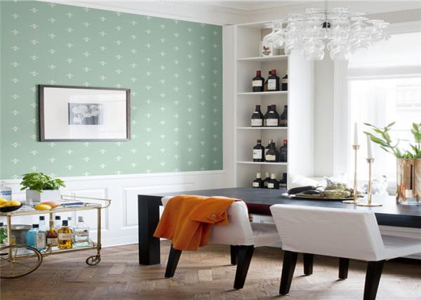 Non Woven Removable American Style Wallpaper Flower Design 5.3 Sqm / Roll