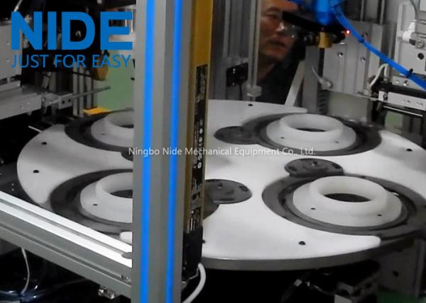 Conveyor type automatic stator coil lacing machine  with Four station