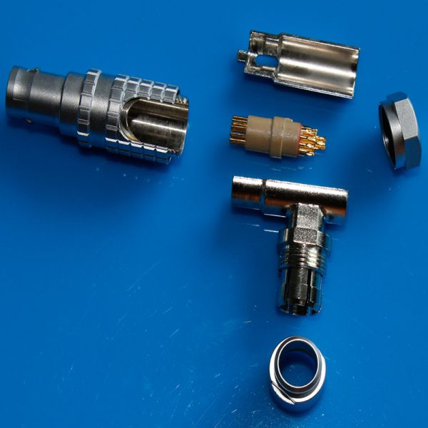 Right angle Lemo FHG compatible connectors Elbow push pull circular connectors 2pin --- 26pin multi pole plug