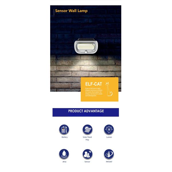Outdoor Waterproof Motion Sensor Solar Garden Lights 3000k