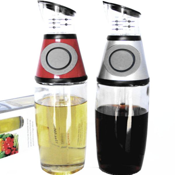 500ML Glass Press And Measure Olive Oil Dispenser Household Kitchen Tools