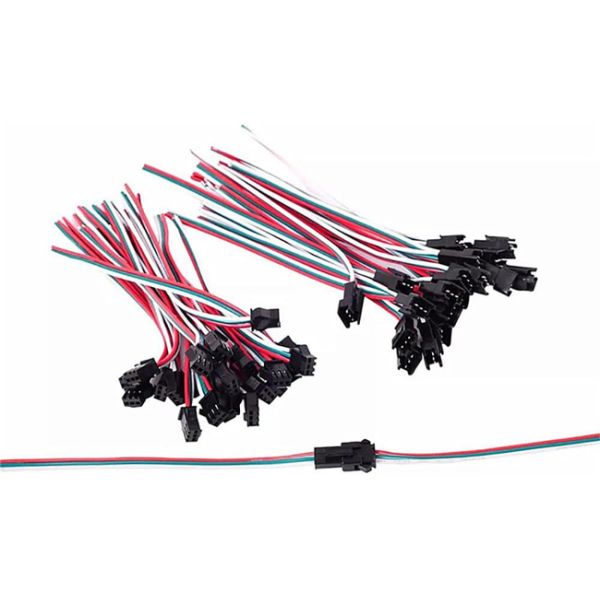 3 Wire Led Strip Male And Female Connectors Addressable 3mm-15mm