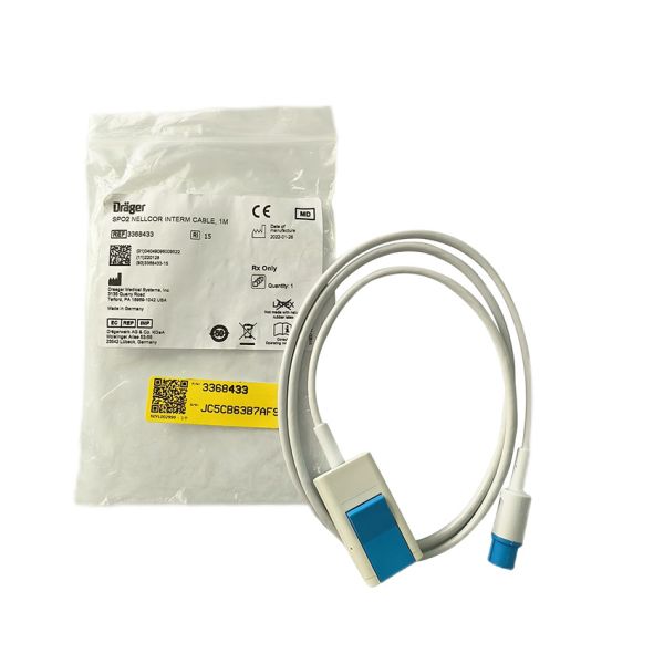 Original Drager  SpO2 Adapter Extension Cable 3368433 7pin 1M