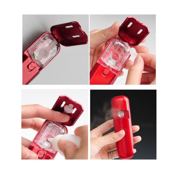 Piano Red Color Daily Hydration and Moisture Nano Mist Facial Device