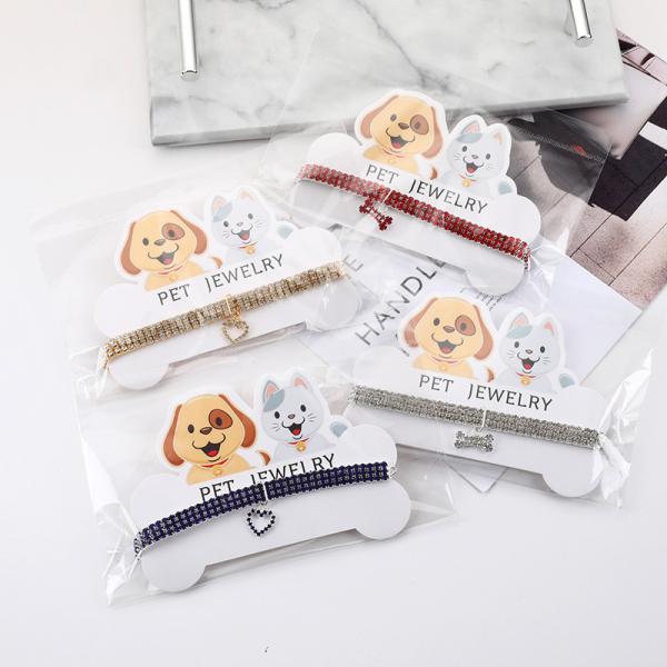 Nice Quality Color Rhinestone Cat Stretch Collar Cute Pendant For Pet Cat