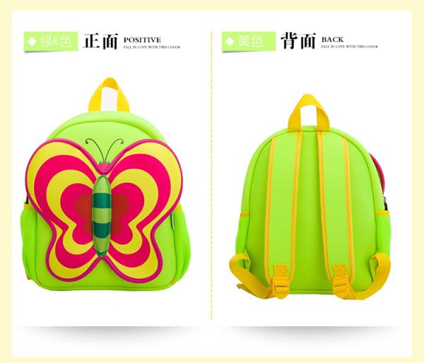 Green Daily Kids School Backpacks Personalized Economical With Zipper