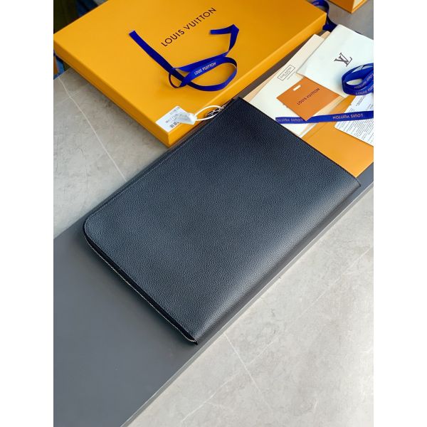 Designer Louis Vuitton Pochette Jour GM Cuir Taurillon Leather In Black Noir Purses