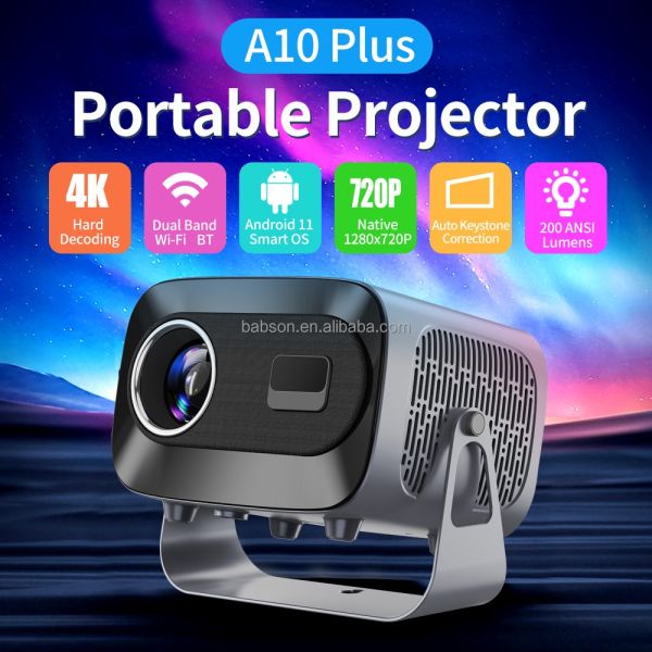 High Brightness Smart Projector HD Display 1280*720P LCD Portable Video Beamer Android 13 LED Lamp 2G RAM Bag Fire 503