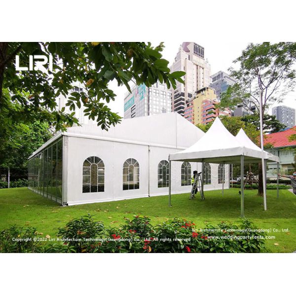 20M Span Width Luxury Wedding Outdoor Party Tents Permanent Construction
