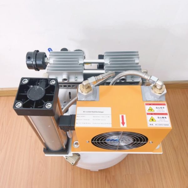 Compresseur d'air dentaire sans huile avec sèche-linge 32L Compresseur à pompe à vide silencieux